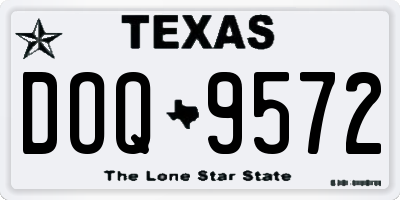 TX license plate DOQ9572