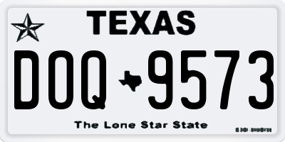 TX license plate DOQ9573