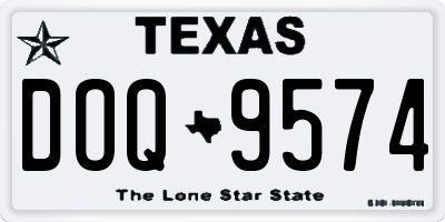 TX license plate DOQ9574