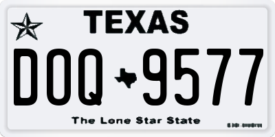 TX license plate DOQ9577
