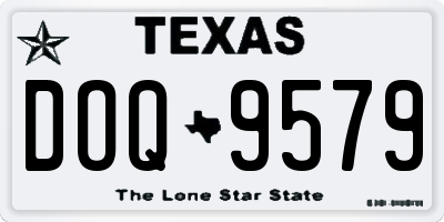 TX license plate DOQ9579