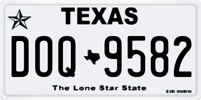 TX license plate DOQ9582