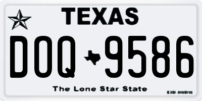 TX license plate DOQ9586