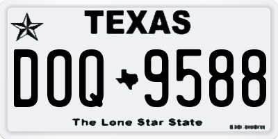 TX license plate DOQ9588
