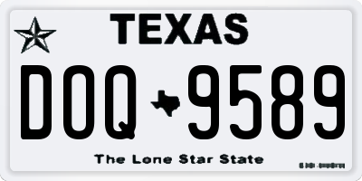 TX license plate DOQ9589