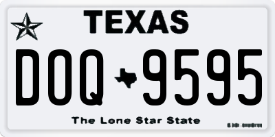 TX license plate DOQ9595