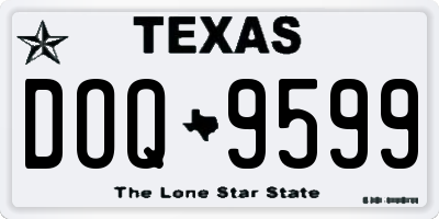 TX license plate DOQ9599
