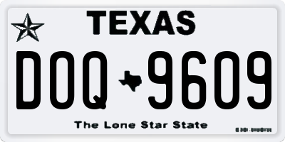 TX license plate DOQ9609