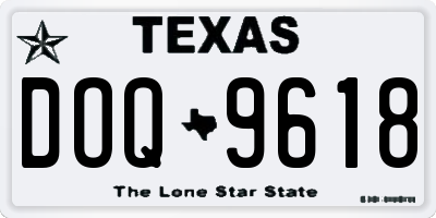 TX license plate DOQ9618