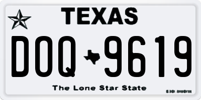 TX license plate DOQ9619