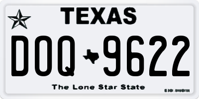 TX license plate DOQ9622