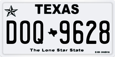 TX license plate DOQ9628