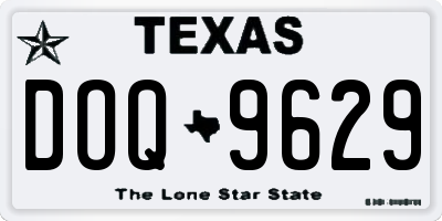 TX license plate DOQ9629