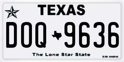 TX license plate DOQ9636