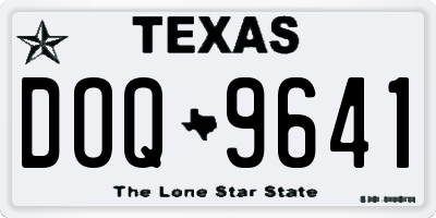 TX license plate DOQ9641