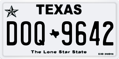 TX license plate DOQ9642