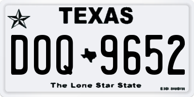 TX license plate DOQ9652