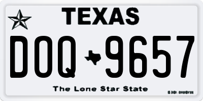 TX license plate DOQ9657