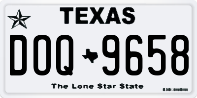 TX license plate DOQ9658