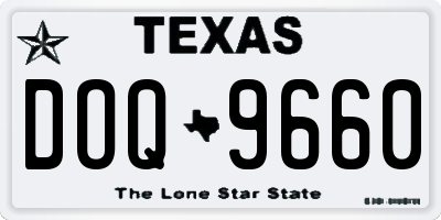 TX license plate DOQ9660