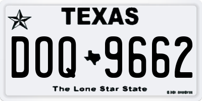 TX license plate DOQ9662