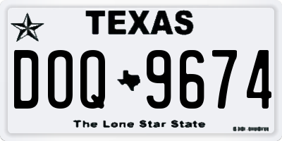 TX license plate DOQ9674