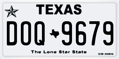 TX license plate DOQ9679