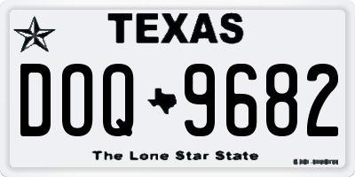 TX license plate DOQ9682