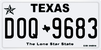 TX license plate DOQ9683