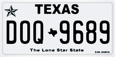 TX license plate DOQ9689