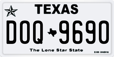 TX license plate DOQ9690