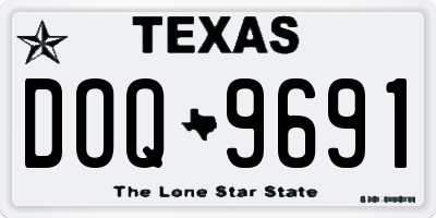 TX license plate DOQ9691