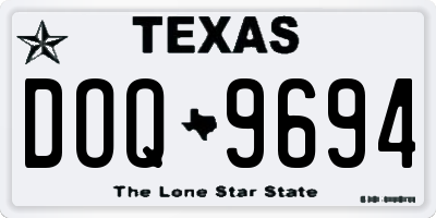 TX license plate DOQ9694