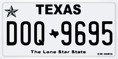 TX license plate DOQ9695