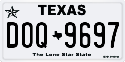 TX license plate DOQ9697