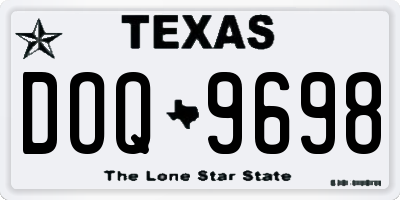 TX license plate DOQ9698
