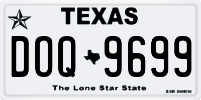 TX license plate DOQ9699