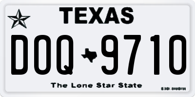 TX license plate DOQ9710