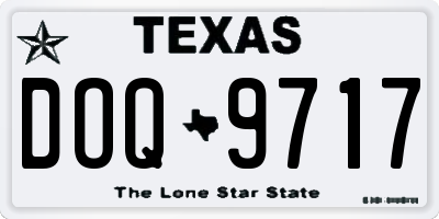 TX license plate DOQ9717