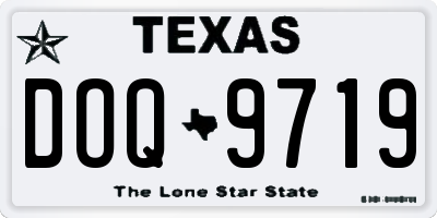 TX license plate DOQ9719