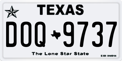 TX license plate DOQ9737