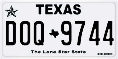 TX license plate DOQ9744