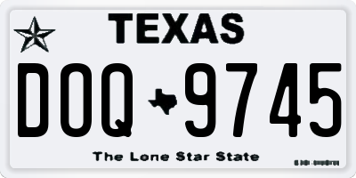 TX license plate DOQ9745