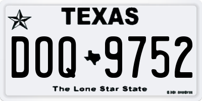 TX license plate DOQ9752