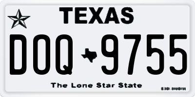 TX license plate DOQ9755