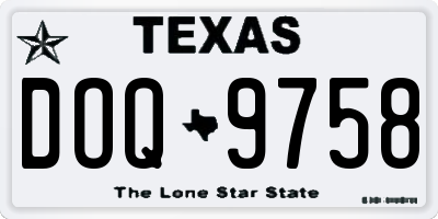 TX license plate DOQ9758