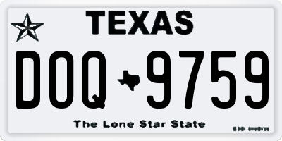 TX license plate DOQ9759