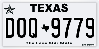 TX license plate DOQ9779