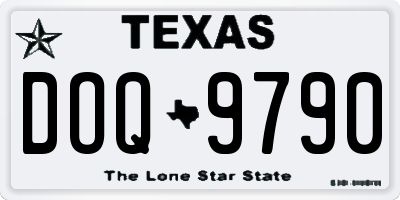 TX license plate DOQ9790