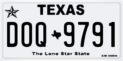 TX license plate DOQ9791